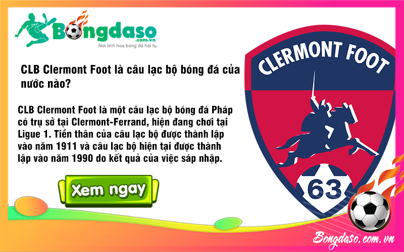 CLB Clermont Foot là câu lạc bộ bóng đá của nước nào?